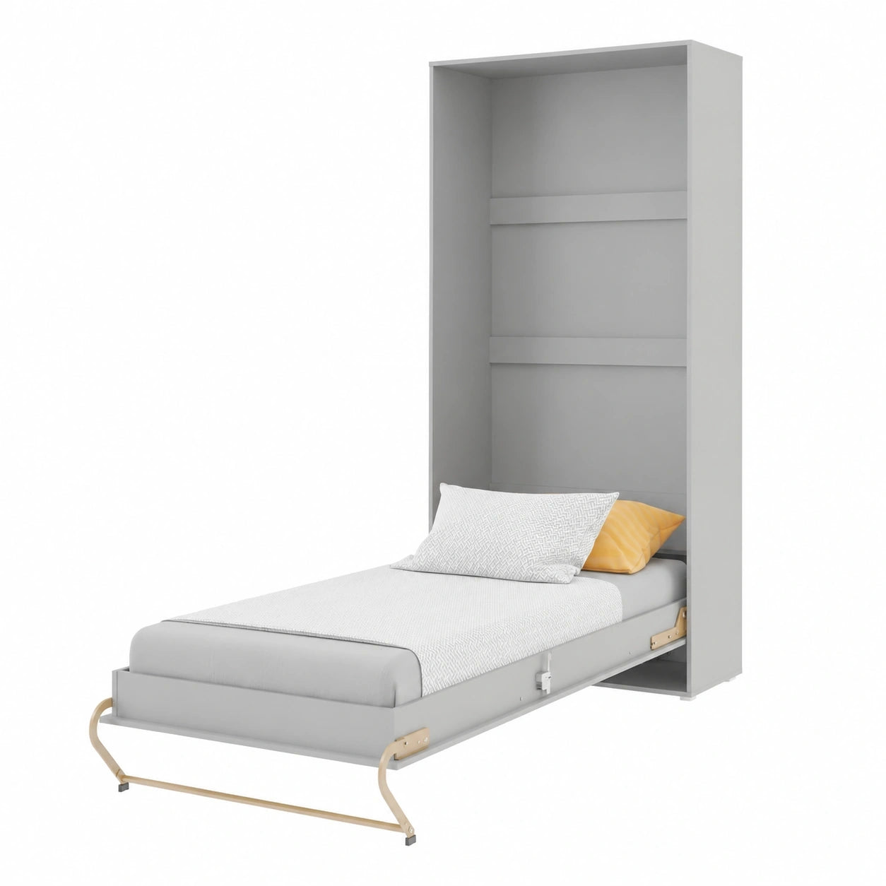 MEBLINI Klappbett Concept Pro 90x200cm Vertikal Grau Matt mit Lattenrost