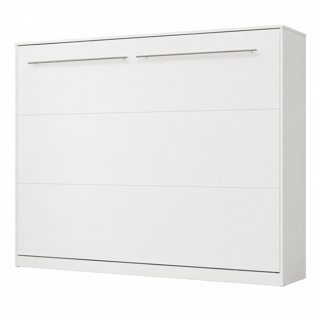 Platzsparendes Klappbett 140x200 cm Weiß mit Gasdruckfedern, ideal für Gästezimmer und Büro